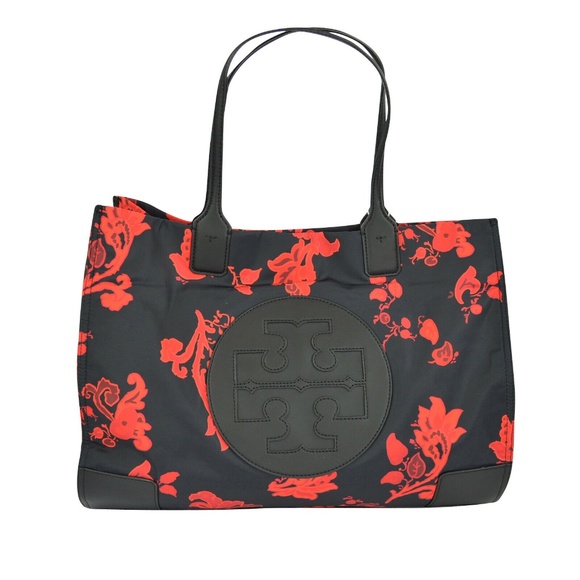 NWT Tory Burch Large ELLA Black Mountain Paisley - Picture 3 of 8